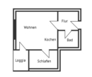 KAPITALANLAGE MIT KOMFORT - Vermietete Erdgeschosswohnung in Großzschocher mit Loggia und Stellplatz - Grundriss WE 199